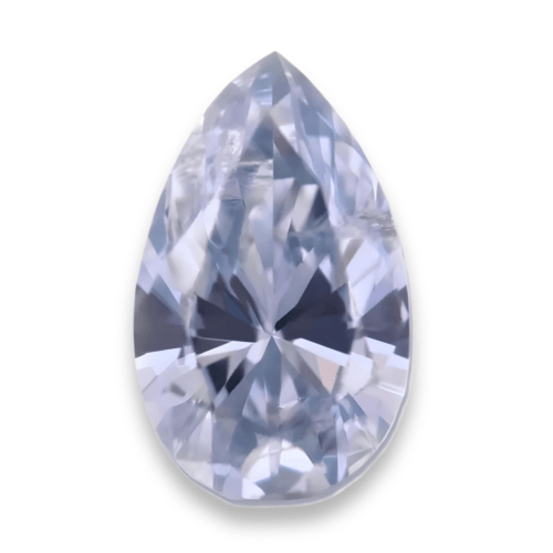 fancy light blue diamond pear