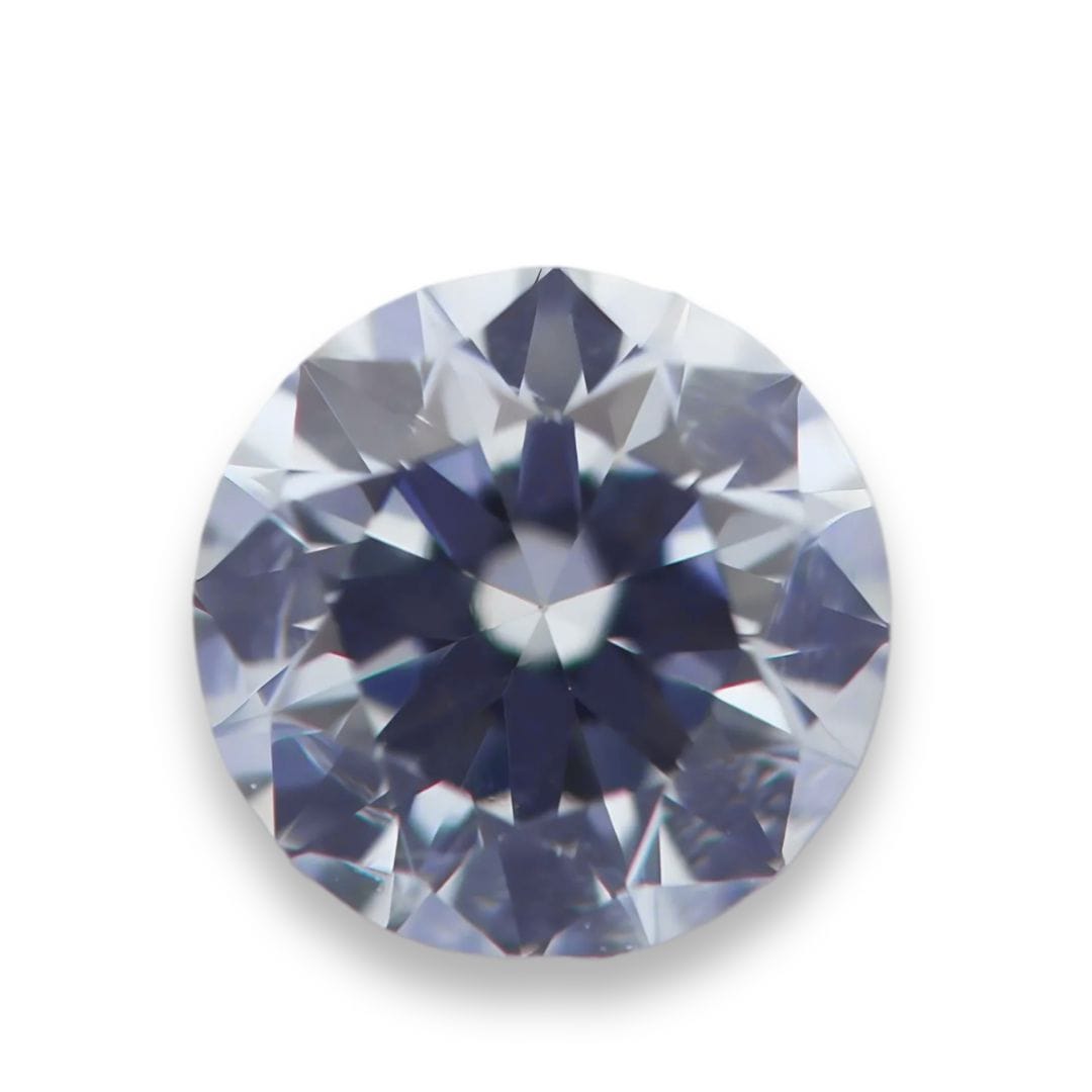 0.19 light blue diamond round
