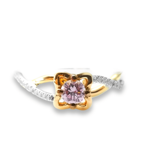 Argyle round pink diamond ring