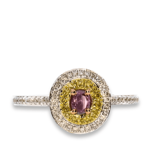 Real-060ct-Natural-Fancy-Dark-Purple-Diamonds-Engagement-Ring-18K-Solid-Gold