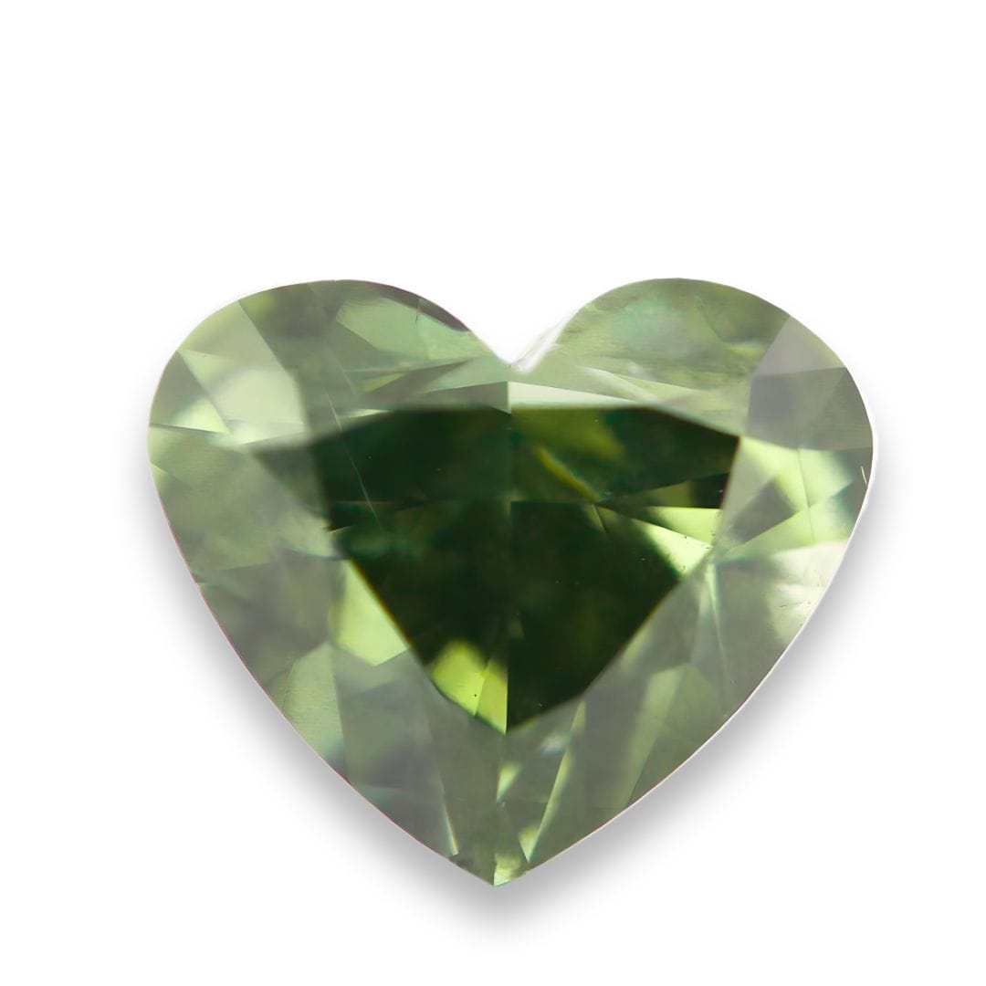 1.01ct cameleon green heart diamond