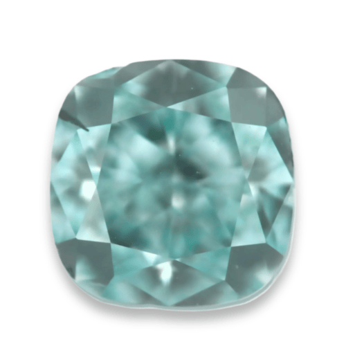 fancy blue green diamond cushion gia