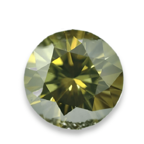 Chameleon-Diamind-Real-071ct-Natural-Loose-Fancy-Green-SI1-Diamond-GIA-Round