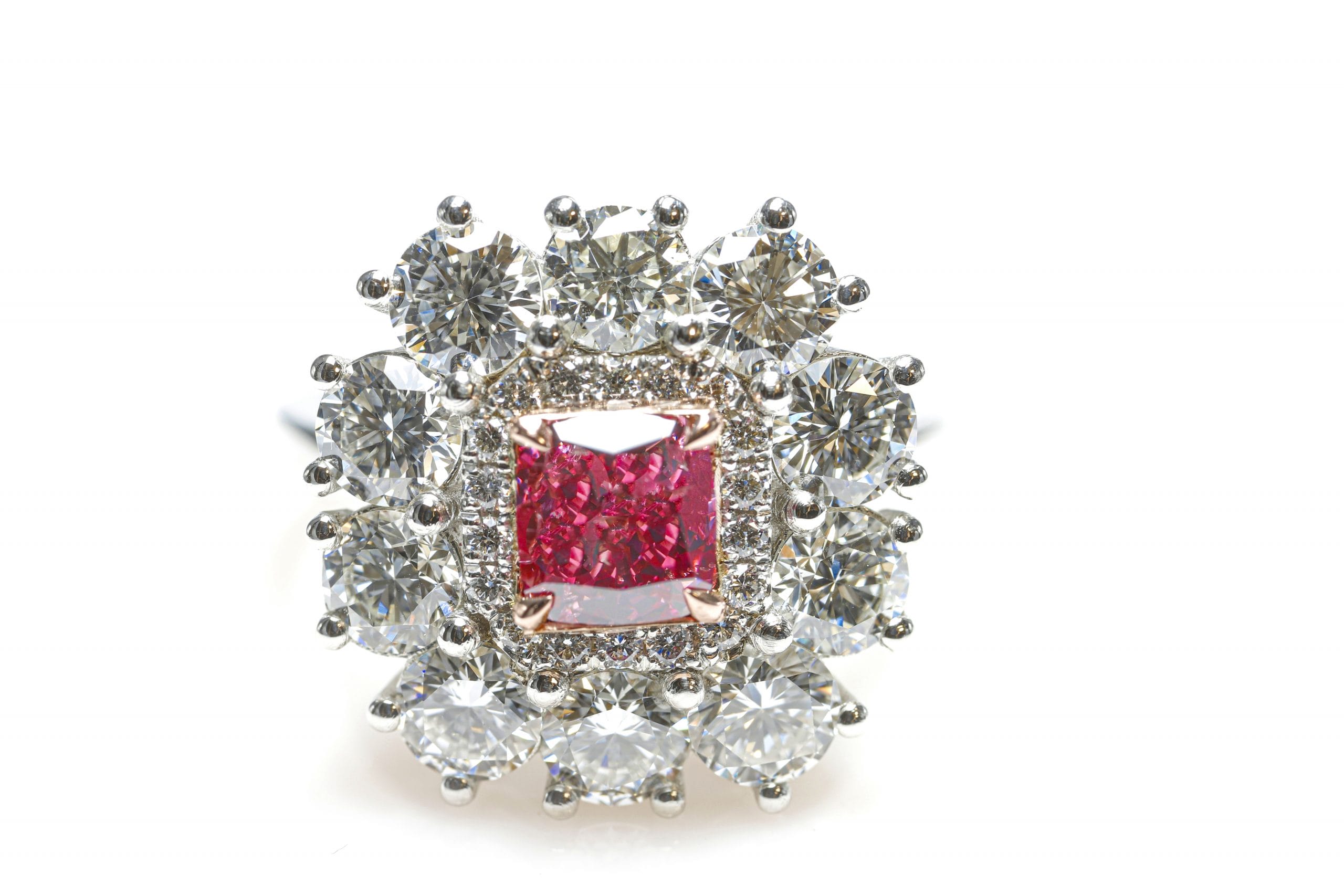 GIA 3.62ct Natural From Argyle Australia 1pp Fancy Vivid Pink Diamonds Platinum Engagement Ring - Image 5