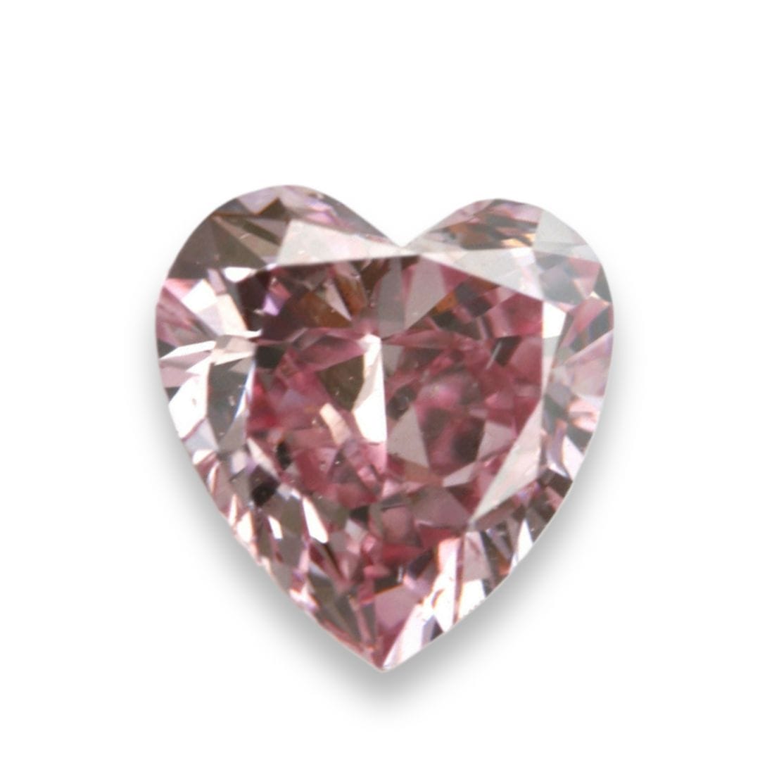 Argyle fancy intense pink diamond heart 2