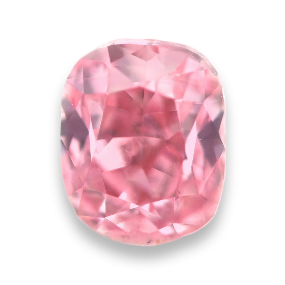 Fancy intense pink diamond cushion
