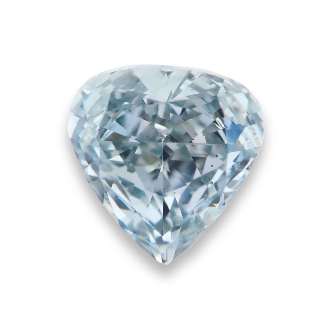 heart shape natural fancy blue diamond