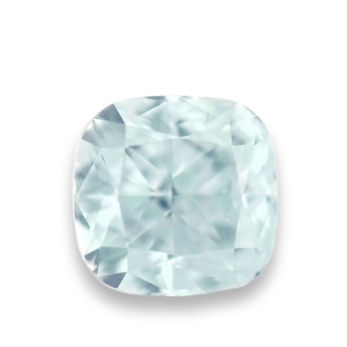 2.51ct light green diamond cushion