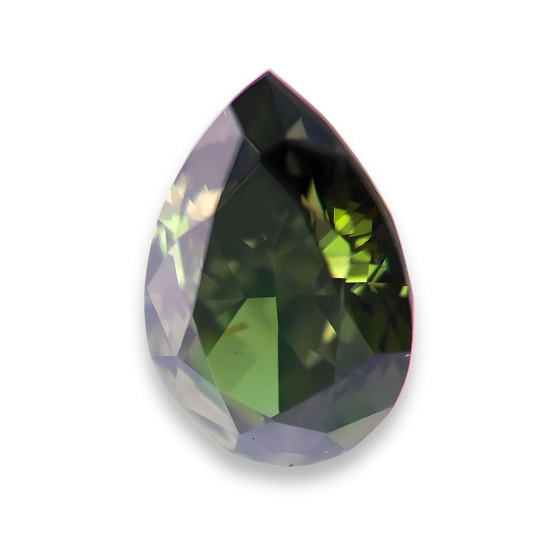 Top-Green-Color-Chameleon-Diamond-017ct-Natural-Loose-Fancy-Dark-Pear-GIA-SI1