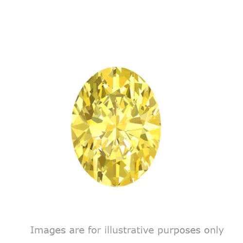 oval cut yellow diamond