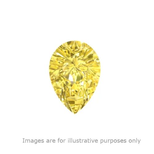 pear shape yellow diamond